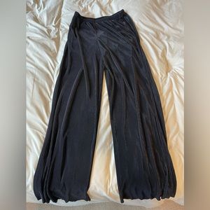 Zara medium flowy wide leg pants black